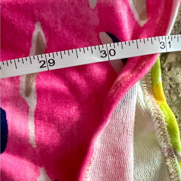 Lilly Pulitzer Palm Leaves Cotton Long Sleeve Dress Pink/Blue/Lime Small - Picture 7 of 7